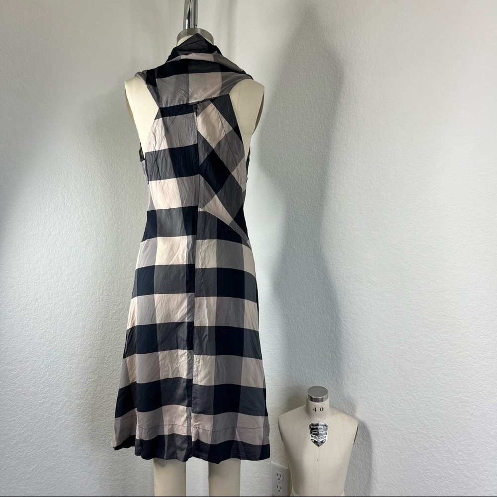 AllSaints Dellal Plaid Buffalo Check Cowl Mini Dress - Picture 5 of 9